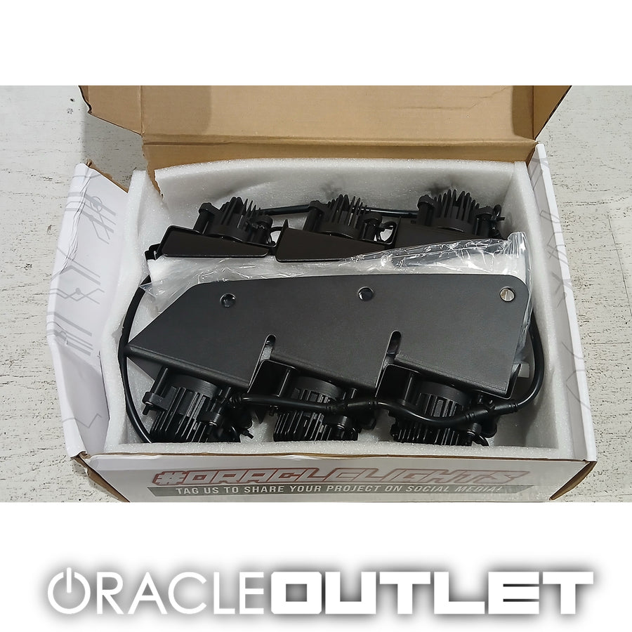 2021-2026 Ford Bronco Triple Fog Light Kit for Steel Bumper (Yellow Emitters) | ORACLE Outlet | GRADE B