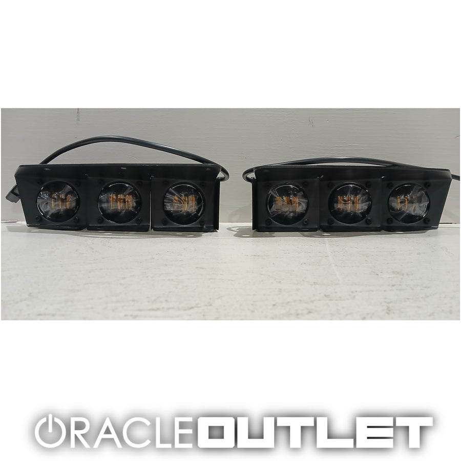 2021-2026 Ford Bronco Triple Fog Light Kit for Steel Bumper (Yellow Emitters) | ORACLE Outlet | GRADE B