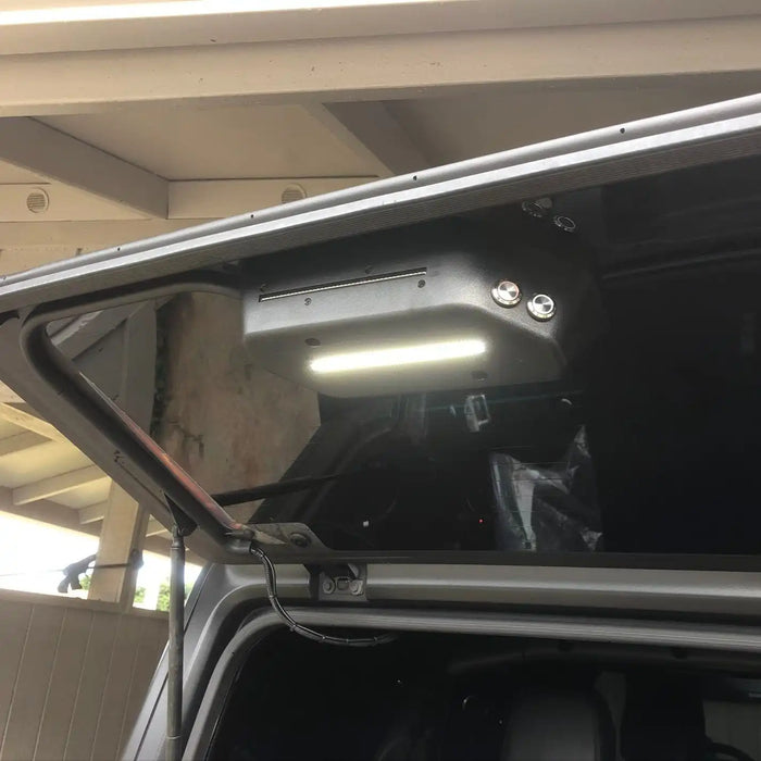 Close-up of Cargo LED Light Module installed on a Jeep.