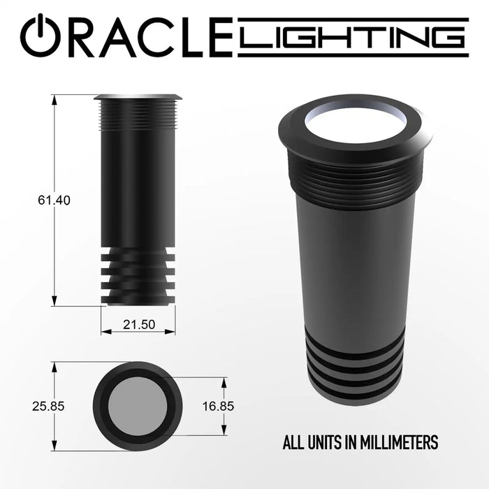 GOBO LED Door Light Projector diagram with measurements.