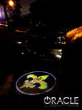GOBO Projector installed on a car door, showing a Fleur de Lis.