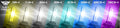 Multi-view of replacement bulbs showing different color temperatures.