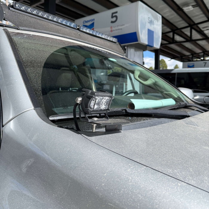 2010-2023 Lexus GX460 A-Pillar Hood Mount Brackets w/ VEGA™ Series 2 Spotlights