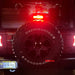 Rear end of a Jeep Wrangler with "Smoked Lens" LED Third Brake Light installed.