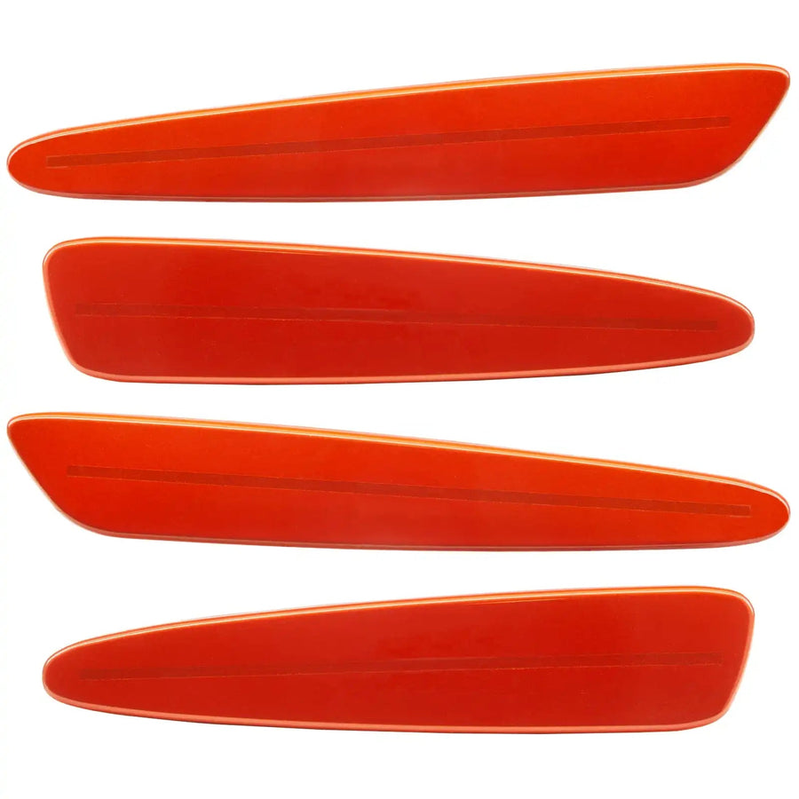 2005-2013 Chevrolet C6 Corvette Concept SMD Sidemarkers with inferno orange metallic paint and ghost lenses.