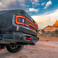 Side view of the rear end of a Jeep Gladiator JT equipped with Flush Mount LED Tail Lights.