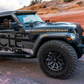 Side view of a Jeep Gladiator JT with "Smoked Lens" LED Front Sidemarkers installed.