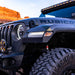 Close-up of "Smoked Lens" LED Front Sidemarkers installed on a Jeep Gladiator JT.