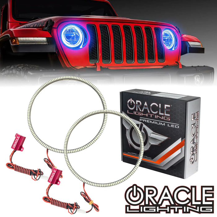 018-2024 Jeep Wrangler JL LED Headlight Surface Mount Halo Kit