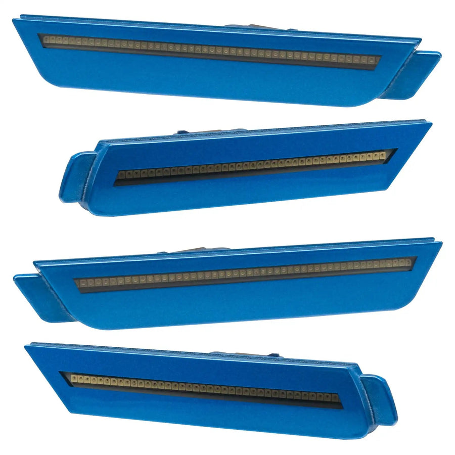 2010-2015 Chevrolet Camaro Concept SMD Sidemarker Set with kinetic blue paint and tinted lenses.