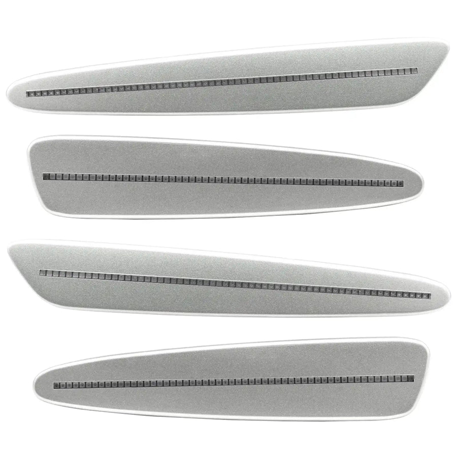 2005-2013 Chevrolet C6 Corvette Concept SMD Sidemarkers with light tarnished silver metallic paint and clear lenses.