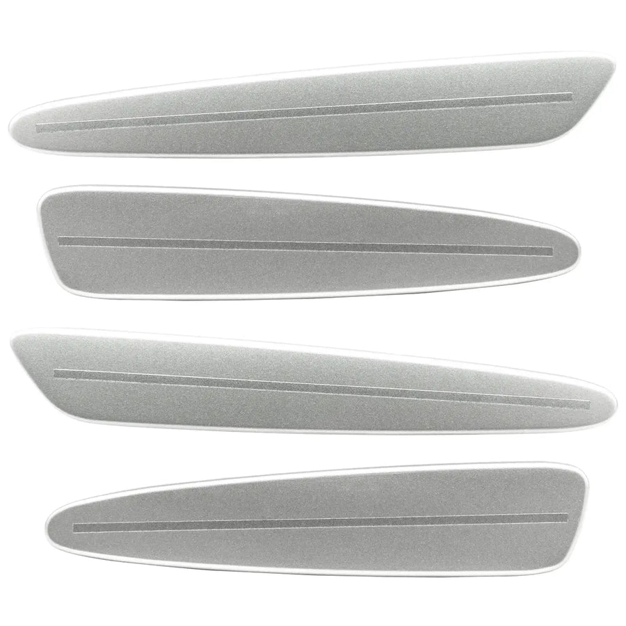 2005-2013 Chevrolet C6 Corvette Concept SMD Sidemarkers with light tarnished silver metallic paint and ghost lenses.
