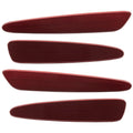 2005-2013 Chevrolet C6 Corvette Concept SMD Sidemarkers with monterey red paint and ghost lenses.