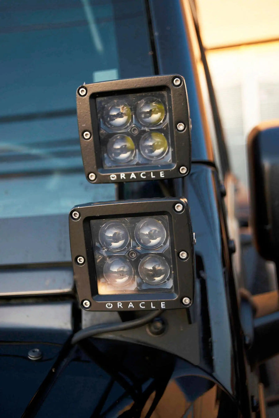 Jeep JK Dual Light Mounting Pillar Brackets (Pair)