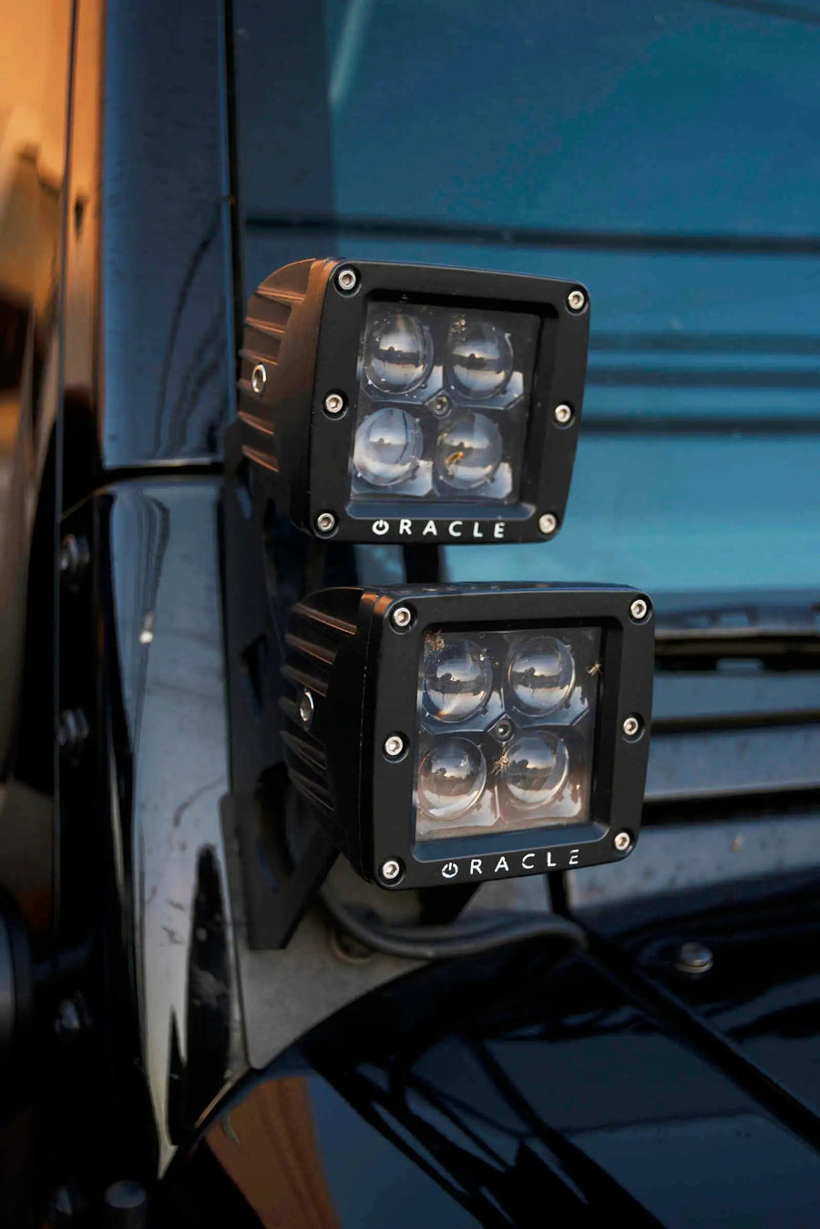 Jeep JK Dual Light Mounting Pillar Brackets (Pair)