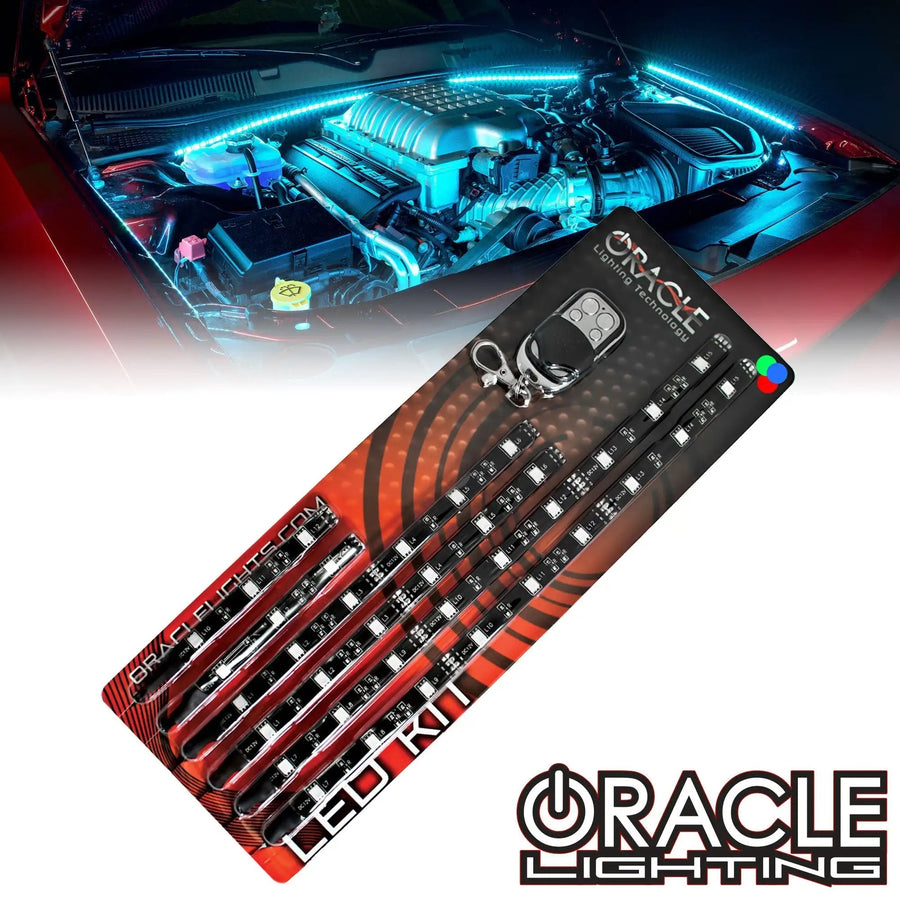 Engine Bay LED Flexible Strip Lighting Kit with Wireless Remote.