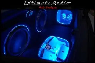 Speakers with LED lighting inside