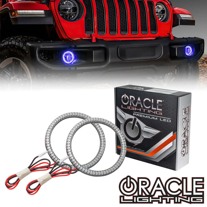 2018-2024 Jeep Wrangler JL LED Surface Mount Fog Light Halo Kit