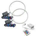 2018-2024 Jeep Wrangler JL LED Headlight Surface Mount Halo Kit with Simple Controller.