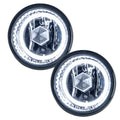 Subaru Legacy fog lights with white LED halo rings.