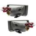 Rear view of 2007-2015 Chevrolet Silverado Pre-Assembled Fog Lights - Square Style Halo