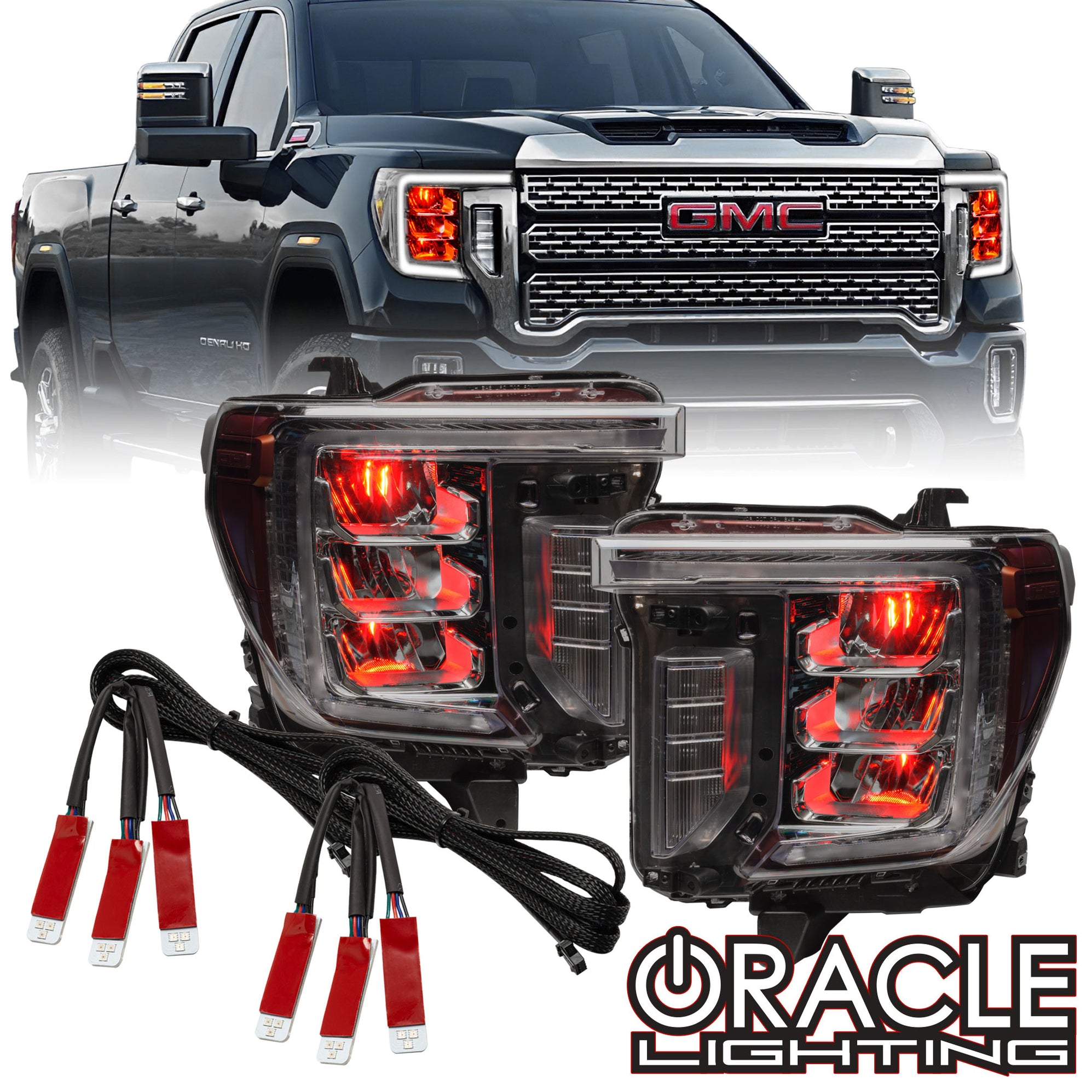 20202023 GMC Sierra 2500/3500 ColorSHIFT® RGB Demon Eye Headlight