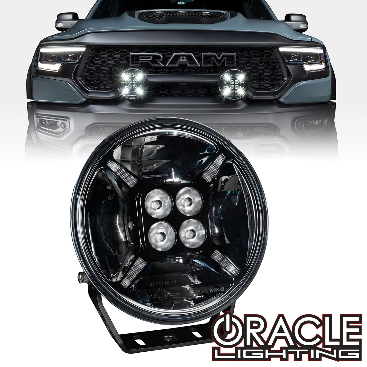 7" Multifunction 60W Round LED Spotlight - Post Mount