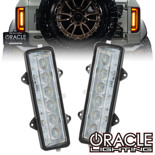 Dual Function Amber/White Reverse LED Modules for Ford Bronco Flush Tail Lights