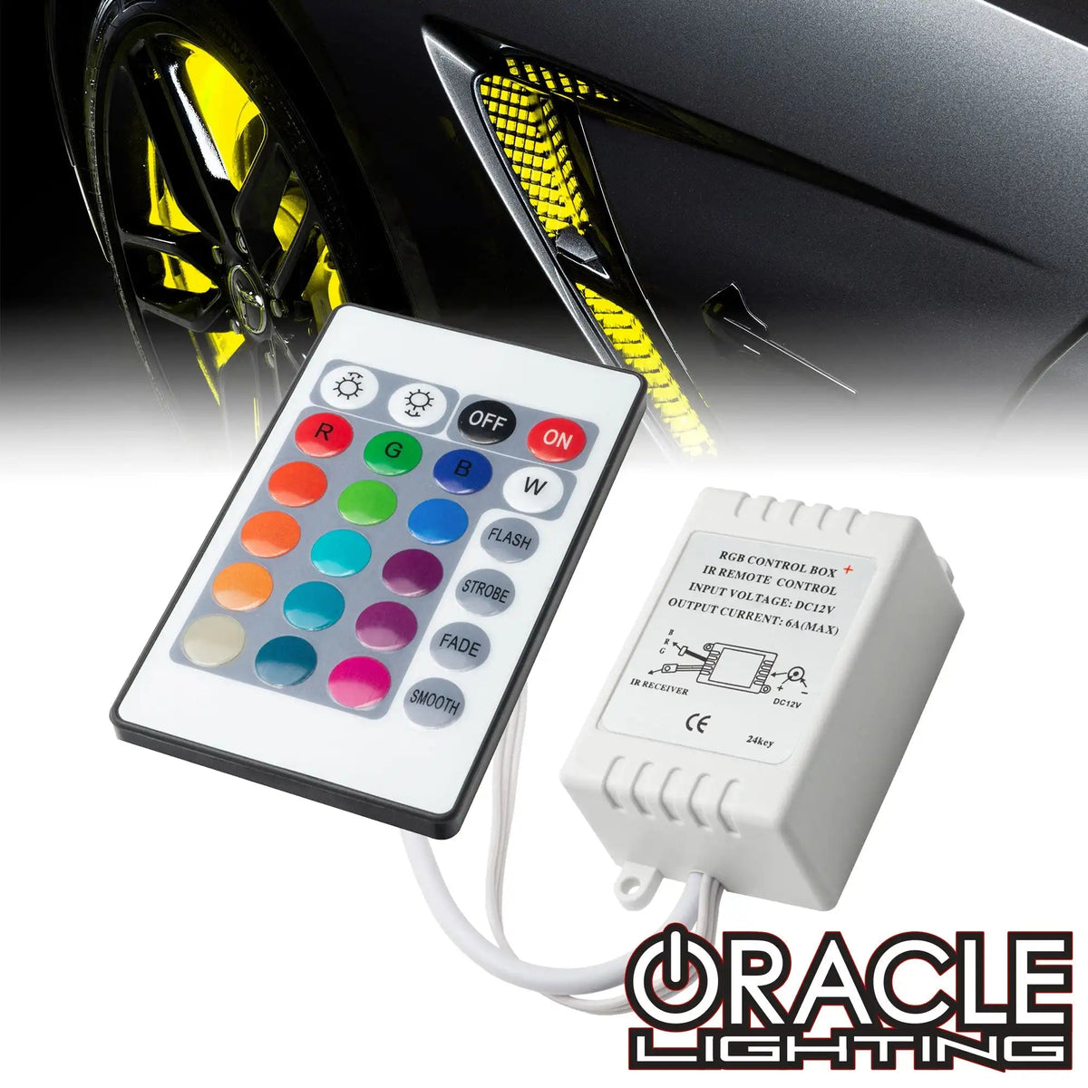 ORACLE Simple ColorSHIFT® RGB Controller w/ IR Remote | 24 Colors | 9 ...