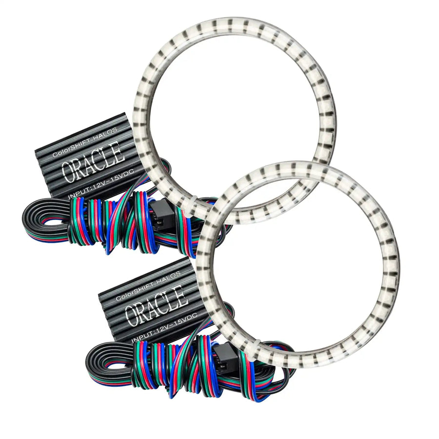 Ford Mustang Surface Mount LED Fog Light Kit ColorSHIFT Halo Rings