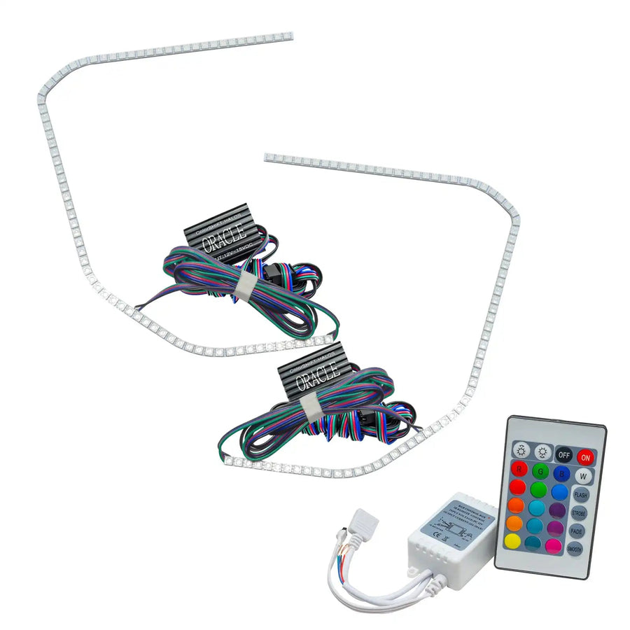 2015-2020 GMC Yukon LED ColorSHIFT Headlight Halo Kit with Simple Controller.