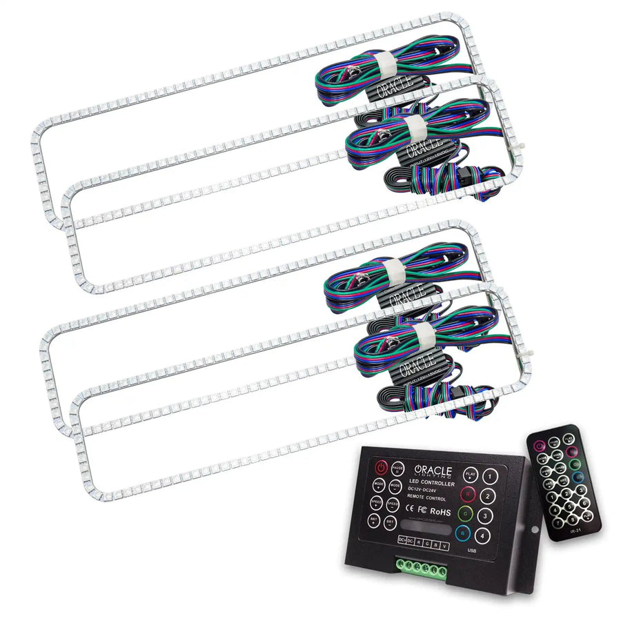 1988-1998 GMC Sierra LED Dual Headlight Halo Kit with 2.0 Controller.