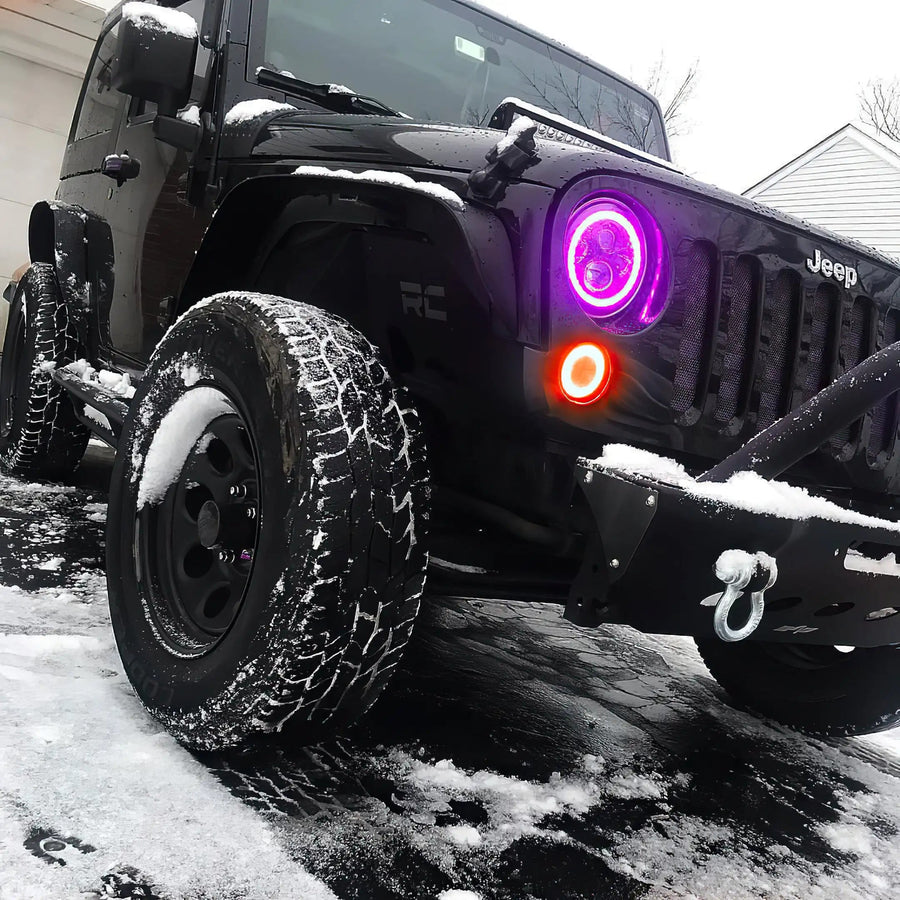 2007-2017 Jeep Wrangler JK LED Surface Mount Turn Signal Halo Kit