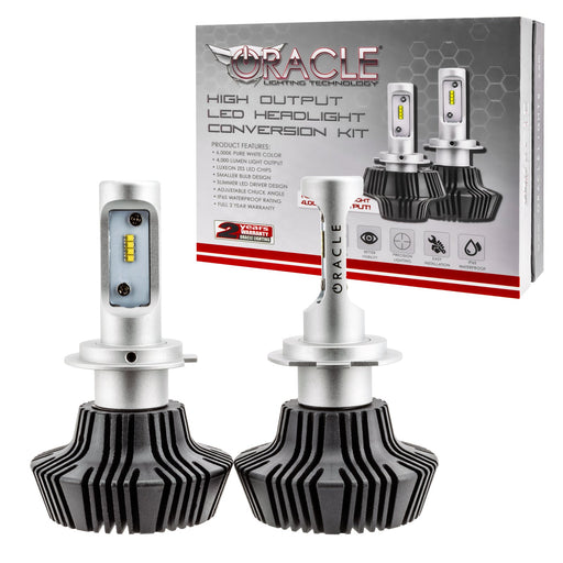 H7 - 4,000+ Lumen LED Light Bulb Conversion Kit High/Low Beam (Non-Projector)