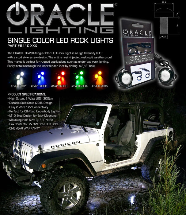 Single color rock lights features