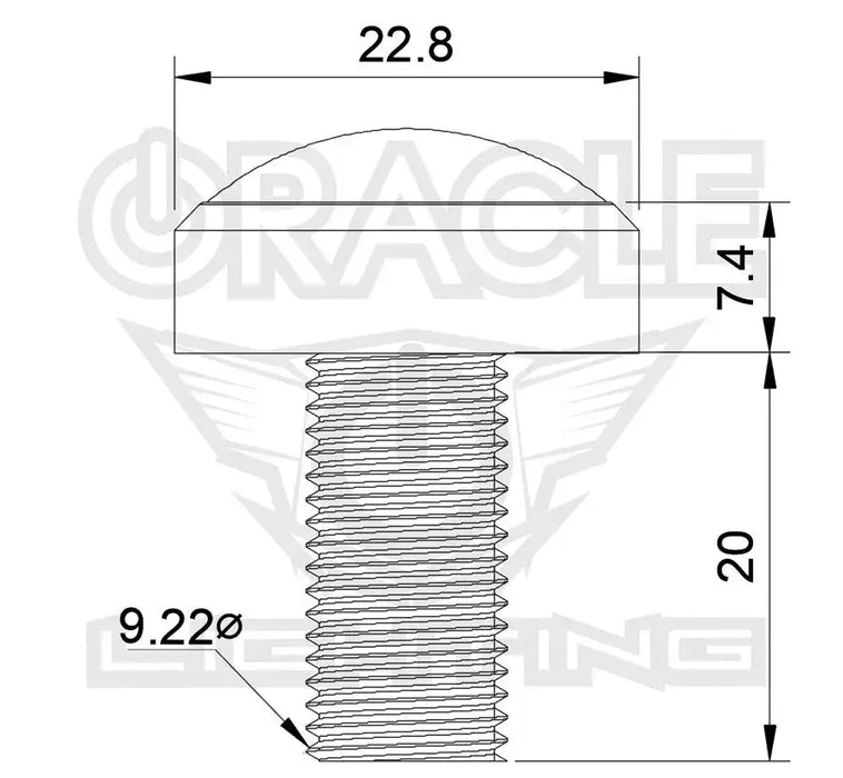 Rock light diagram with measurements