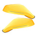 2010-2015 Chevrolet Camaro Concept Side Mirrors with bright yellow paint and clear lenses.