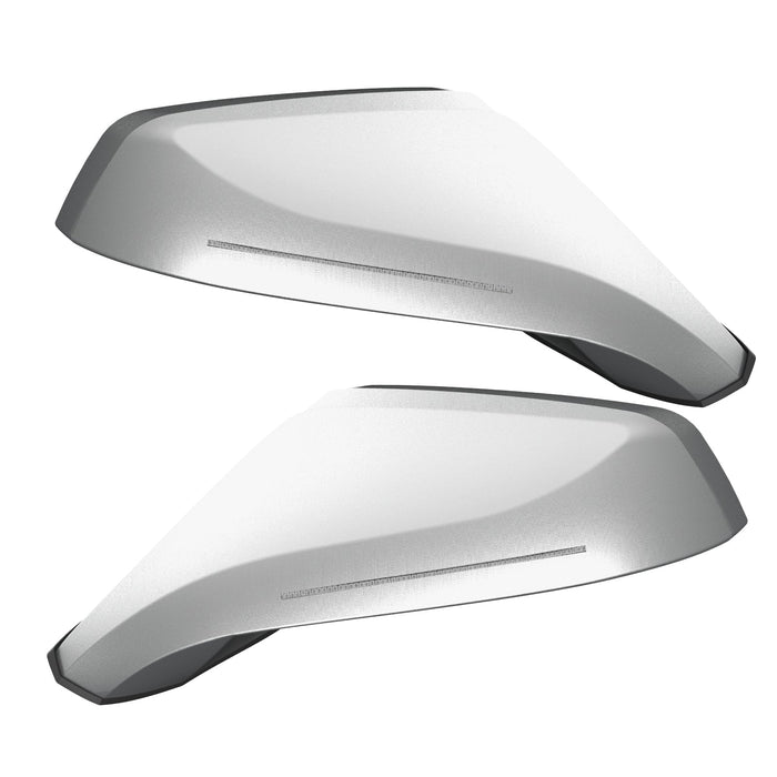 2010-2015 Chevrolet Camaro Concept Side Mirrors with silver paint and clear lenses.