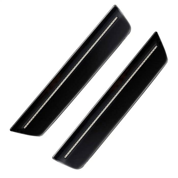 Smoke White LED Rear Fender Side Marker Lights For Dodge Charger 2011-2014 & Challenger 2008-2014 (Pair)