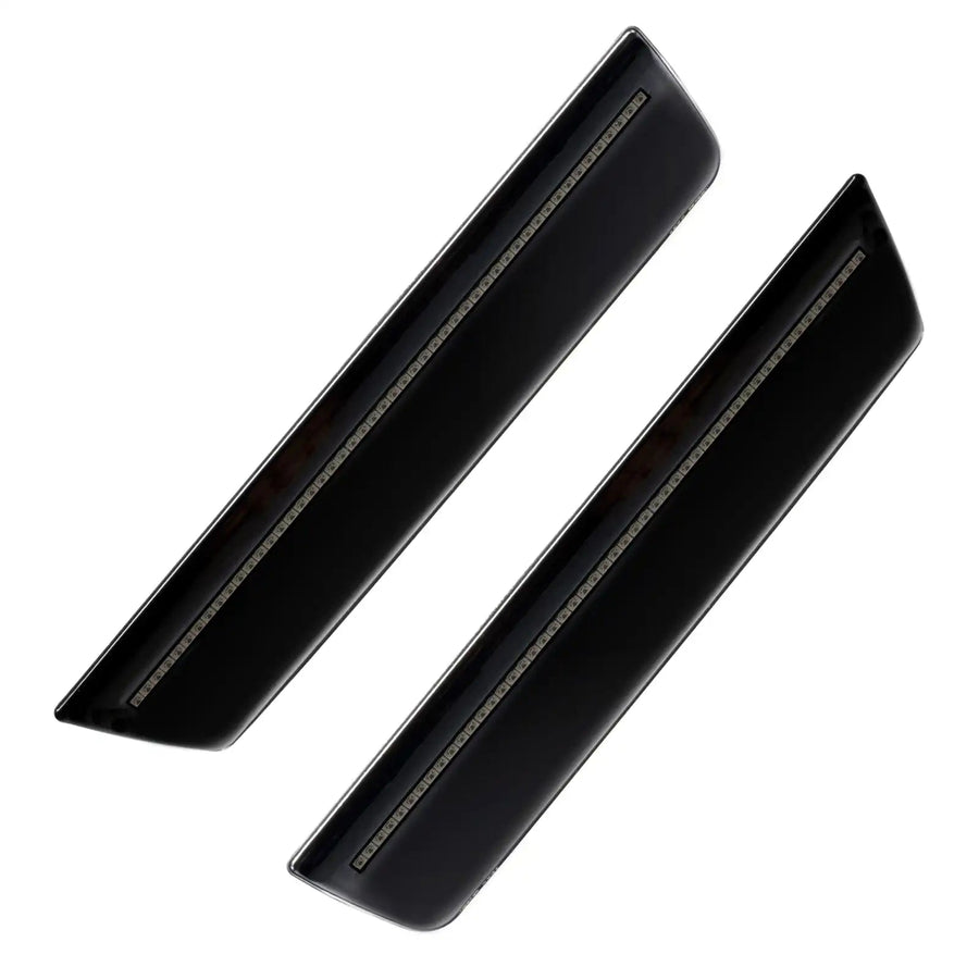 2011-2014 Dodge Charger Concept Sidemarker Rear Set with pitch black paint and tinted lenses.