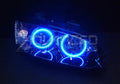 2008-2009 Pontiac G8 LED Headlight Halo Kit with blue LED halos.