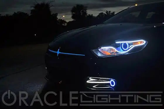 2013-2016 Dodge Dart LED Surface Mount Projector Fog Halo Kit