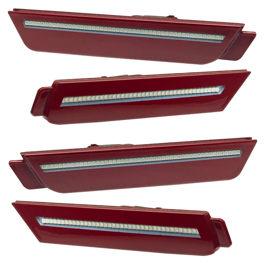 2010-2015 Chevrolet Camaro Concept SMD Sidemarker Set with red jewel paint and clear lenses.