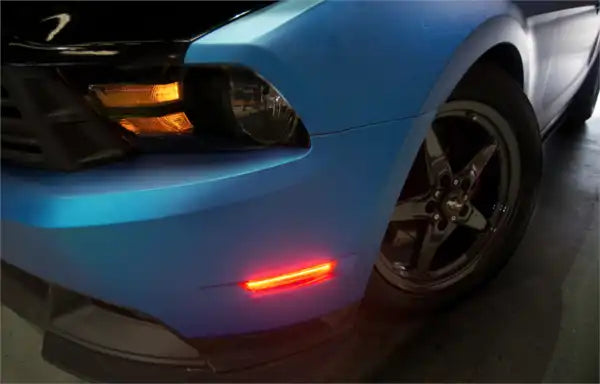 Close-up of a Concept Sidemarker installed on a Ford Mustang.