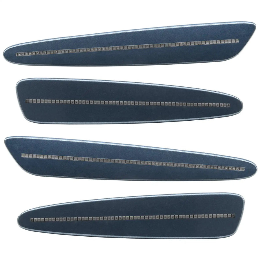 2005-2013 Chevrolet C6 Corvette Concept SMD Sidemarkers with sonic blue metallic paint and clear lenses.