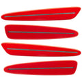 2005-2013 Chevrolet C6 Corvette Concept SMD Sidemarkers with torch red paint and clear lenses.