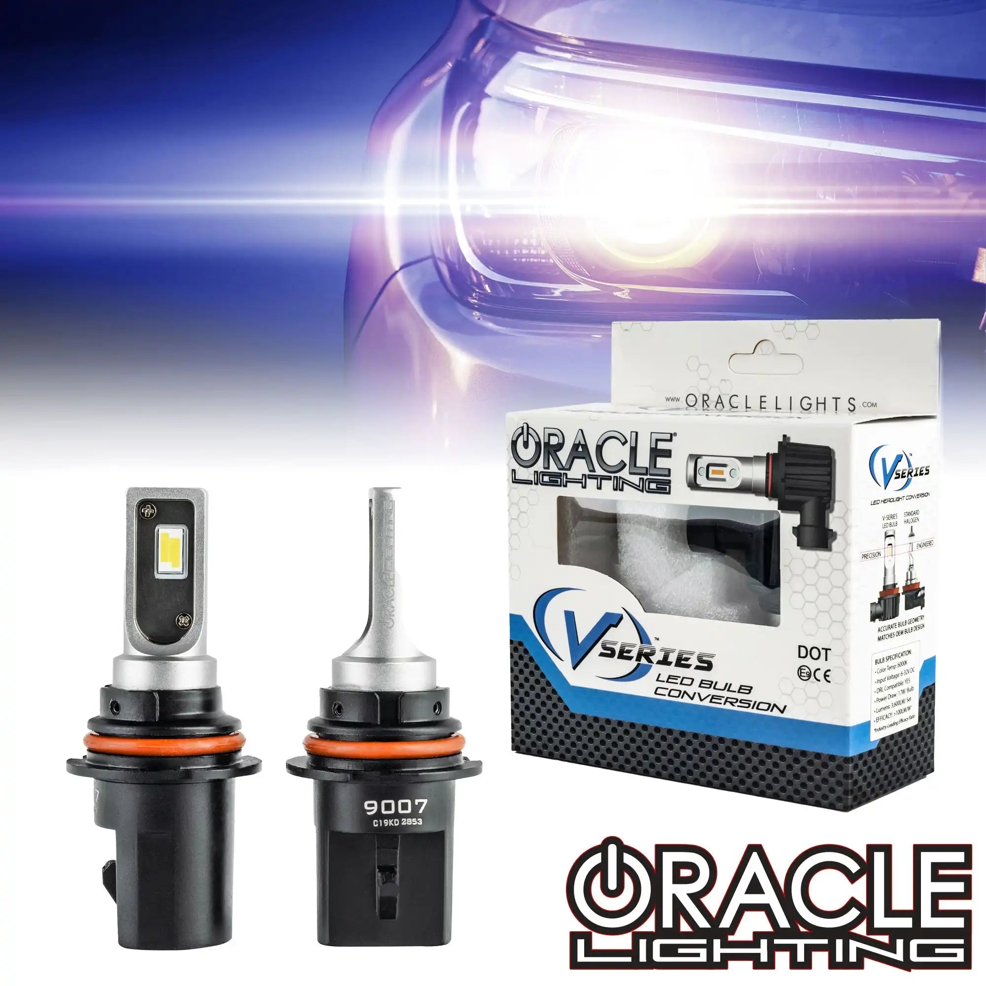 yuya7000 ラボックKSS LEDー12000K 900 ３本セット ORACLE Lighting 9007 - VSeries LED Light Bulb Conversion Kit High