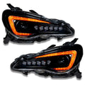 Subaru BRZ headlights with amber DRLs
