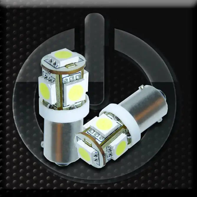 ORACLE BA9S 5 LED 3 Chip Bayonet Bulbs (Pair)