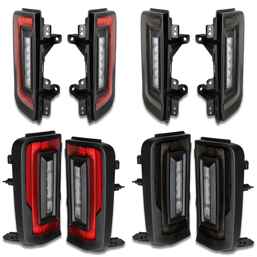 V2 | 2021-2025 Ford Bronco Flush Mount LED Tail Lights - Low Profile | 1,400 Lumens | LED Models